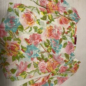 Saks Fifth Avenue Floral Blouse with Pink and Green